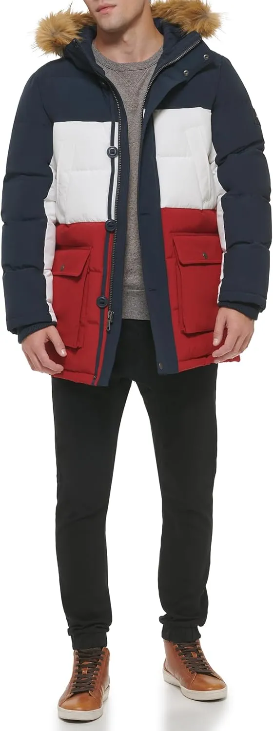 Tommy Hilfiger Men's Arctic Cloth Heavyweight Performance Parka Down Alternative Outerwear Coat