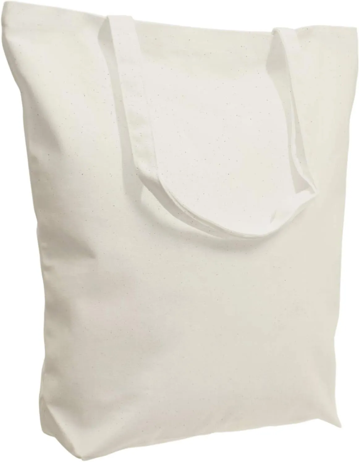 TOPDesign 2 | 6 | 12 Pack Super Strong Large 17.5"x16.5"x5" 10oz Cotton Canvas Tote, Reusable Grocery Shopping Bag, Blank Natural Bags for Crafts, DIY Your Creative Designs (Pack of 12)