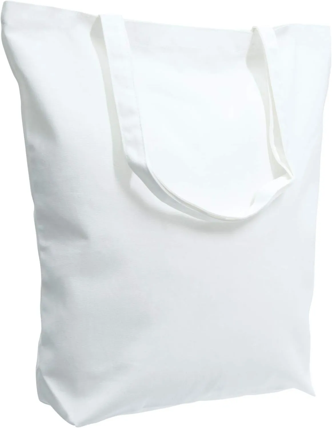 TOPDesign 2 | 6 | 12 Pack Super Strong Large 17.5"x16.5"x5" 10oz Cotton Canvas Tote, Reusable Grocery Shopping Bag, Blank White Bags for Crafts, DIY Your Creative Designs (Pack of 12)