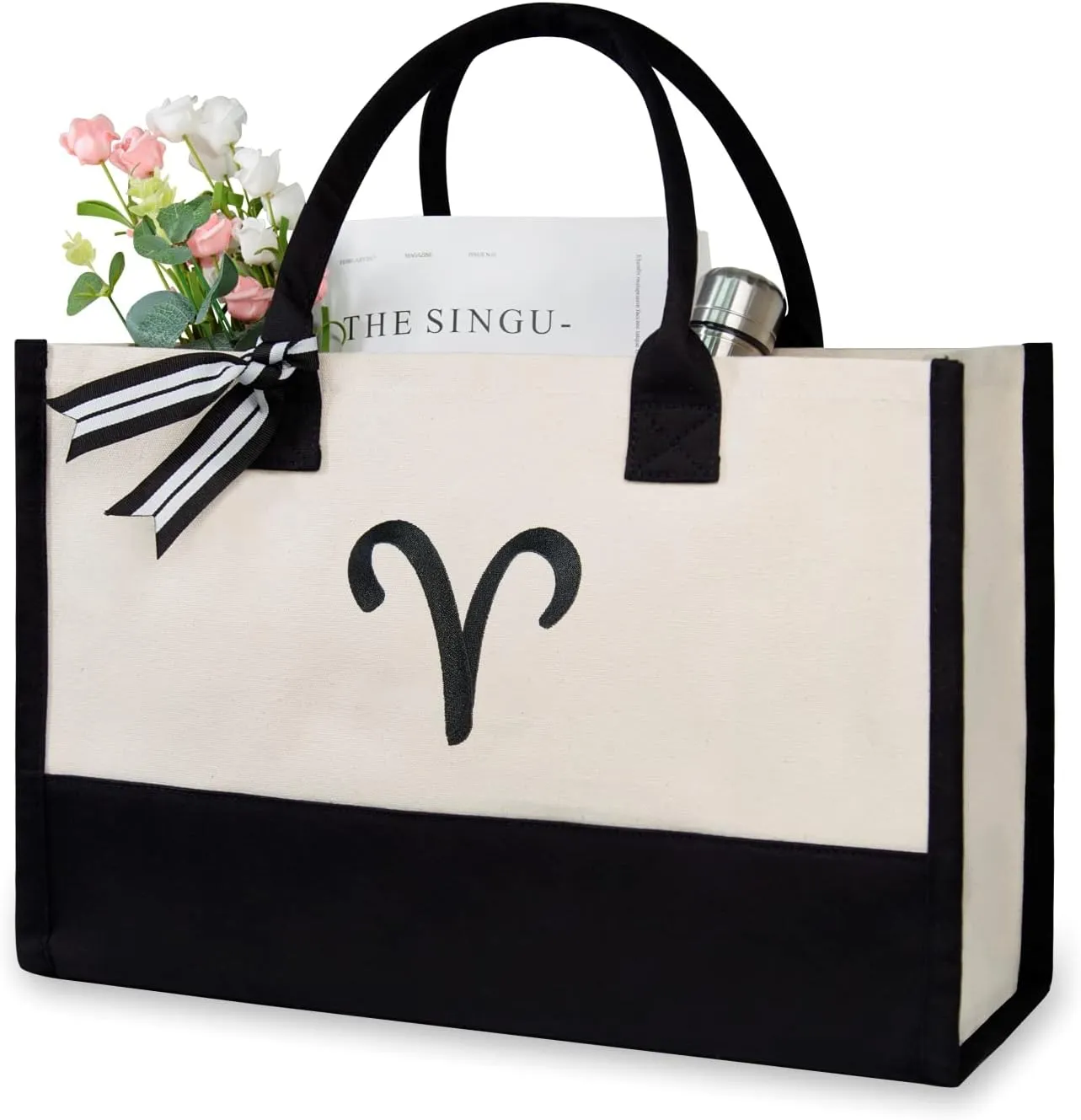 TOPDesign Embroidery Constellation Canvas Bag for Women
