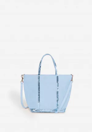 Tote Bag Canvas Cabas S Ve01-v40435 Indigo-Clair