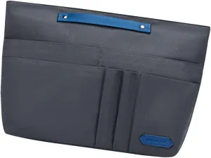 Travel Toiletry Stylish Storage Freestanding Pouch Portable Separation Brush Cosmetic Bag Makeup, Dark Grey, 39X24X14CM