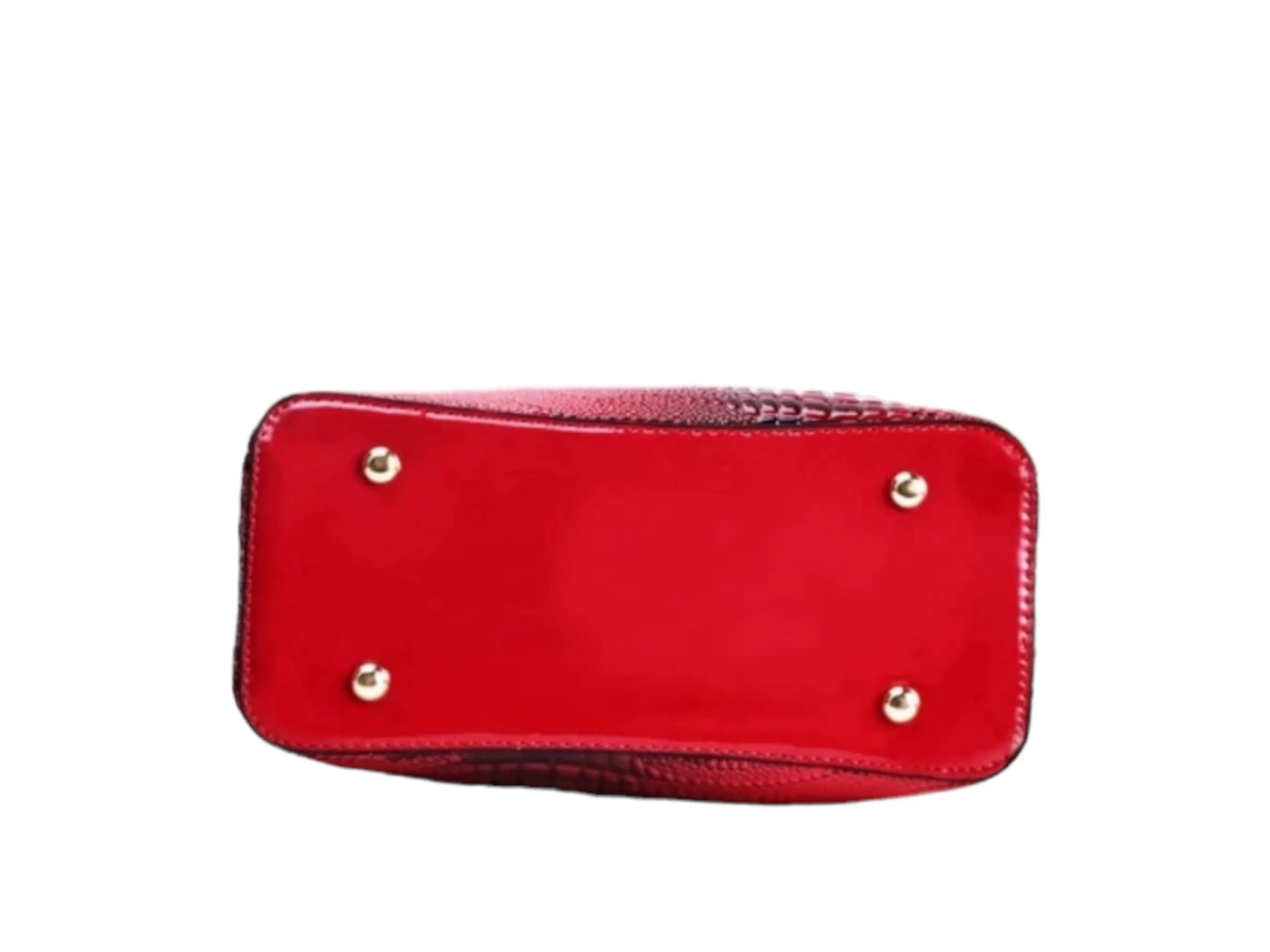 Trendy Faux Leather Handbag, Women's Crocodile Embossed Crossbody Bag Stylish Purse With Removable Strap