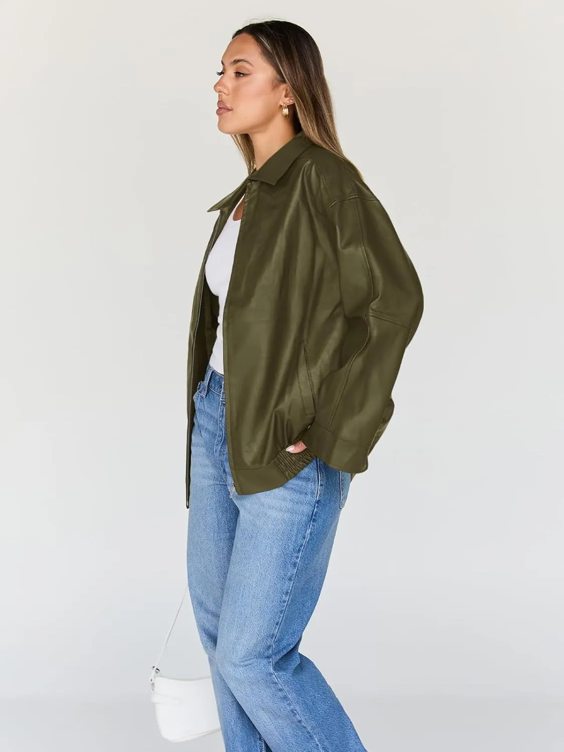 Trendy Queen Womens Leather Jackets Oversized Faux Motorcycle Plus Size Moto Biker Coat Fall Outfits Fashion Clothes 2025