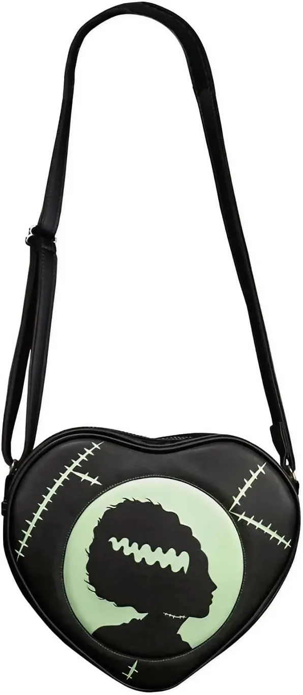 Trick Or Treat Studios Universal Classic Monsters Bride of Frankenstein Heart Shaped Purse
