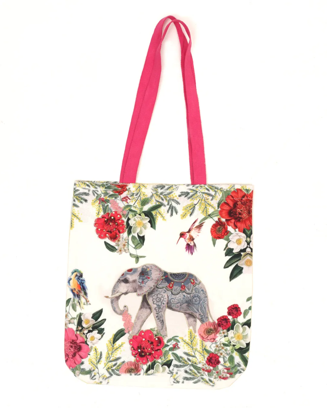 TROPICAL ELEPHANT NIWAD HANDLE TOTEBAG