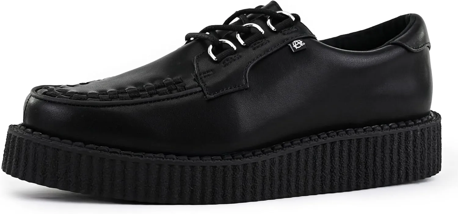 T.U.K. Black Anarchic Creeper Shoes for Women and Men