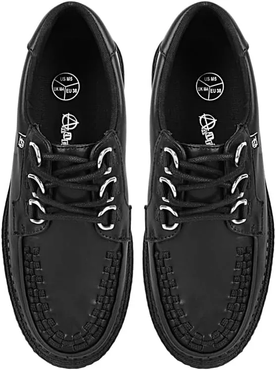 T.U.K. Black Anarchic Creeper Shoes for Women and Men