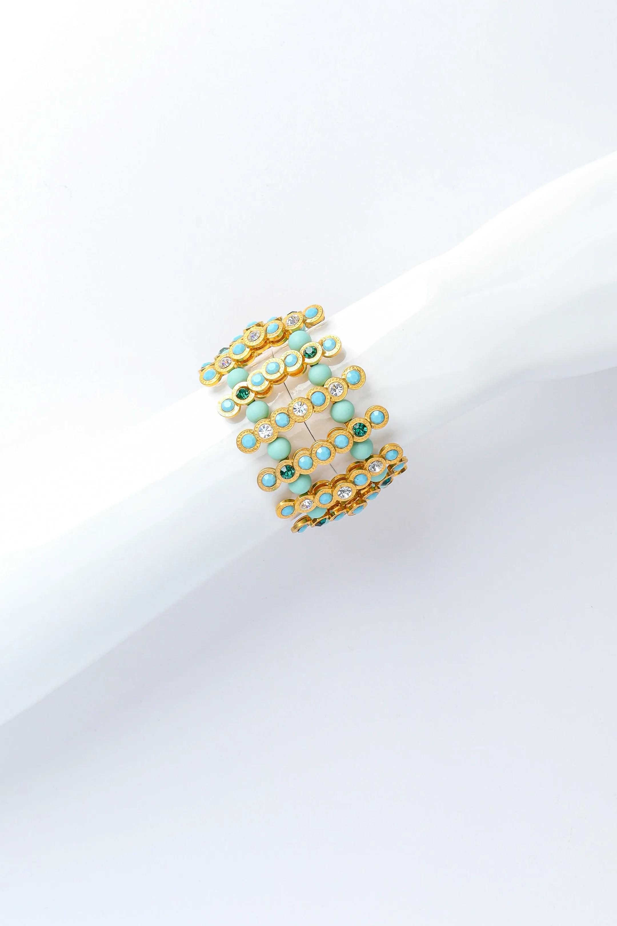 Turquoise Bead Ladder Bracelet