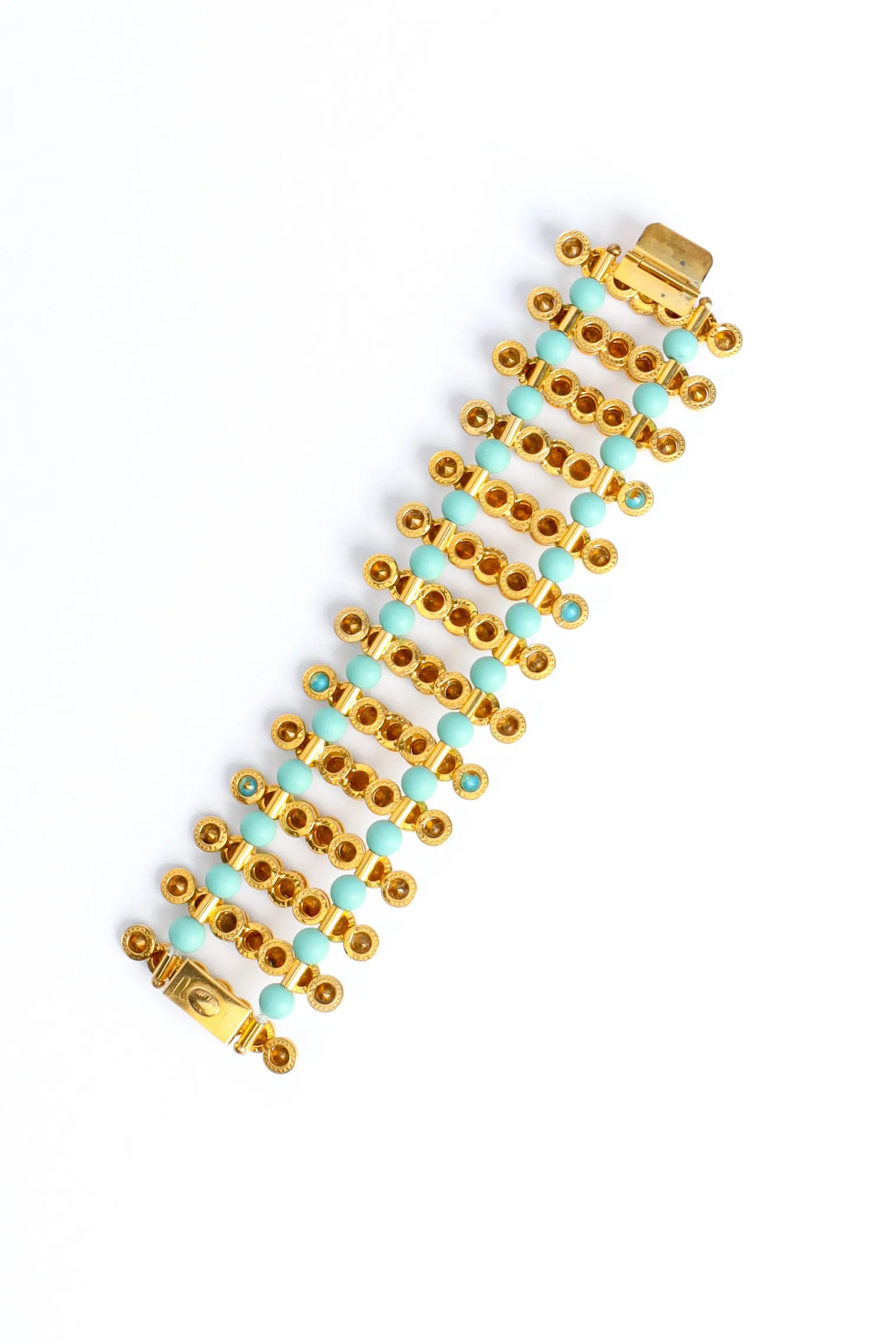Turquoise Bead Ladder Bracelet