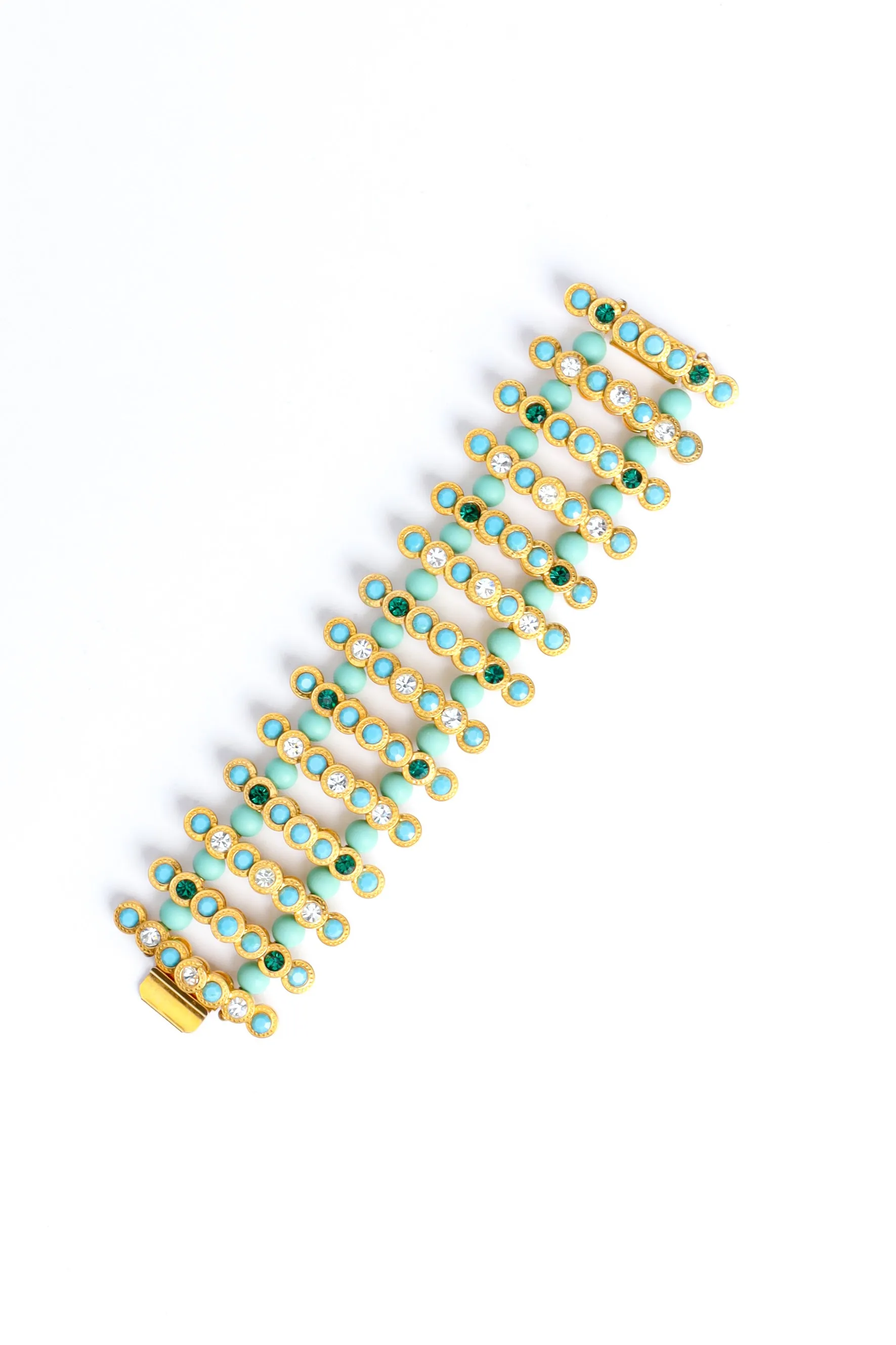 Turquoise Bead Ladder Bracelet