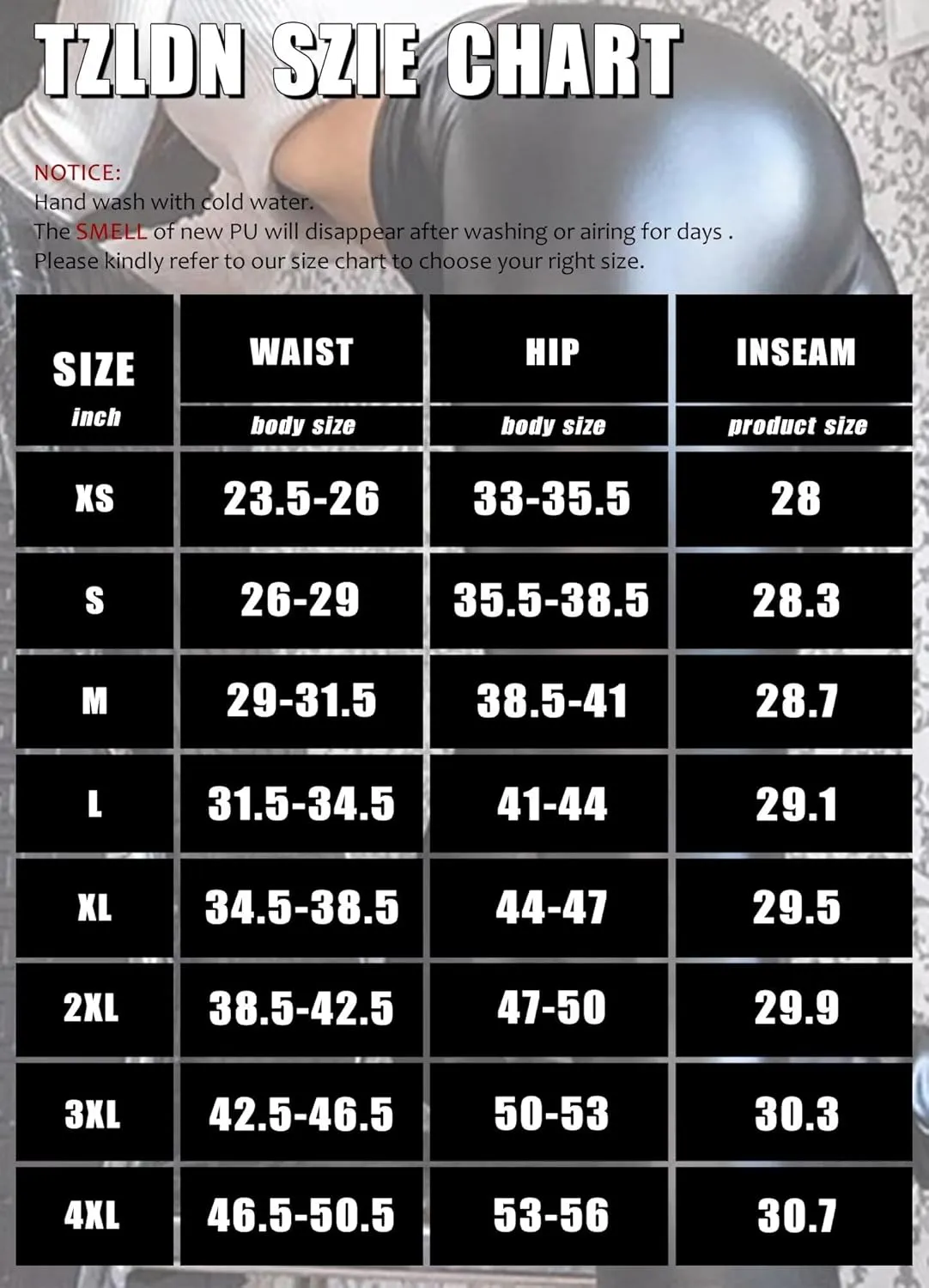 TZLDN Women's Faux Leather Leggings Sexy High Waisted Tummy Control Butt Lift Stretchy Slim Dressy Pleather Pu Pants
