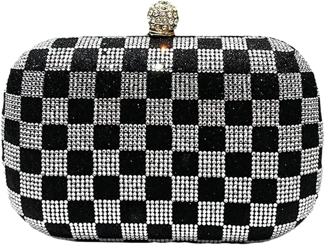 UMREN Women Glitter Clutch Purses Rhinestone Evening Bag Elegant Formal Handbag Crystal Crossboby Bag for Wedding Party