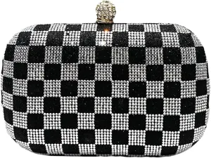 UMREN Women Glitter Clutch Purses Rhinestone Evening Bag Elegant Formal Handbag Crystal Crossboby Bag for Wedding Party