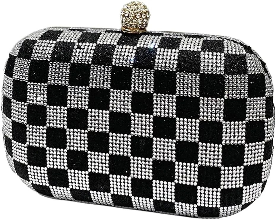 UMREN Women Glitter Clutch Purses Rhinestone Evening Bag Elegant Formal Handbag Crystal Crossboby Bag for Wedding Party