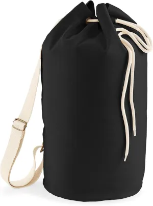 Unisex Earthaware Organic Sea Bag (W812) - Shoulder Duffle Handbag - Black