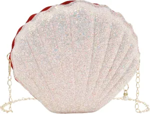 Van Caro Womens Glitter PU Leather Shell Pearl Cross-body Shoulder Bags Purse