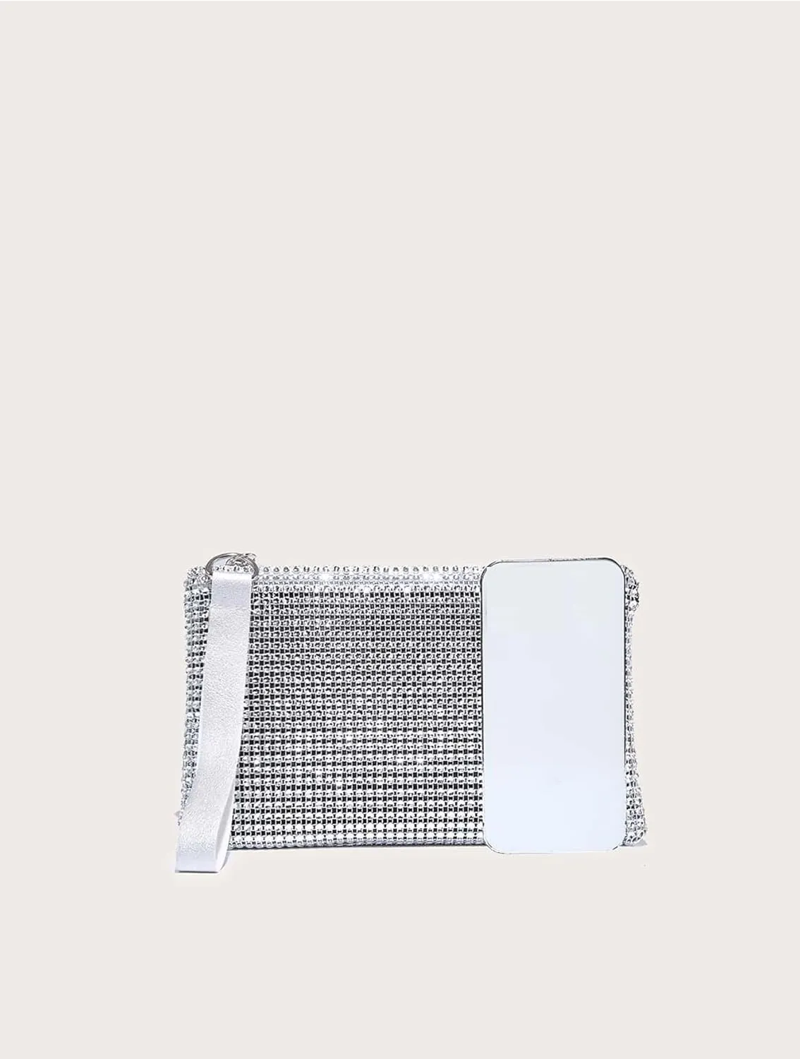 Verdusa Women's Rhinestone Evening Bag Clutch Handbags Glitter Wristlet Purse