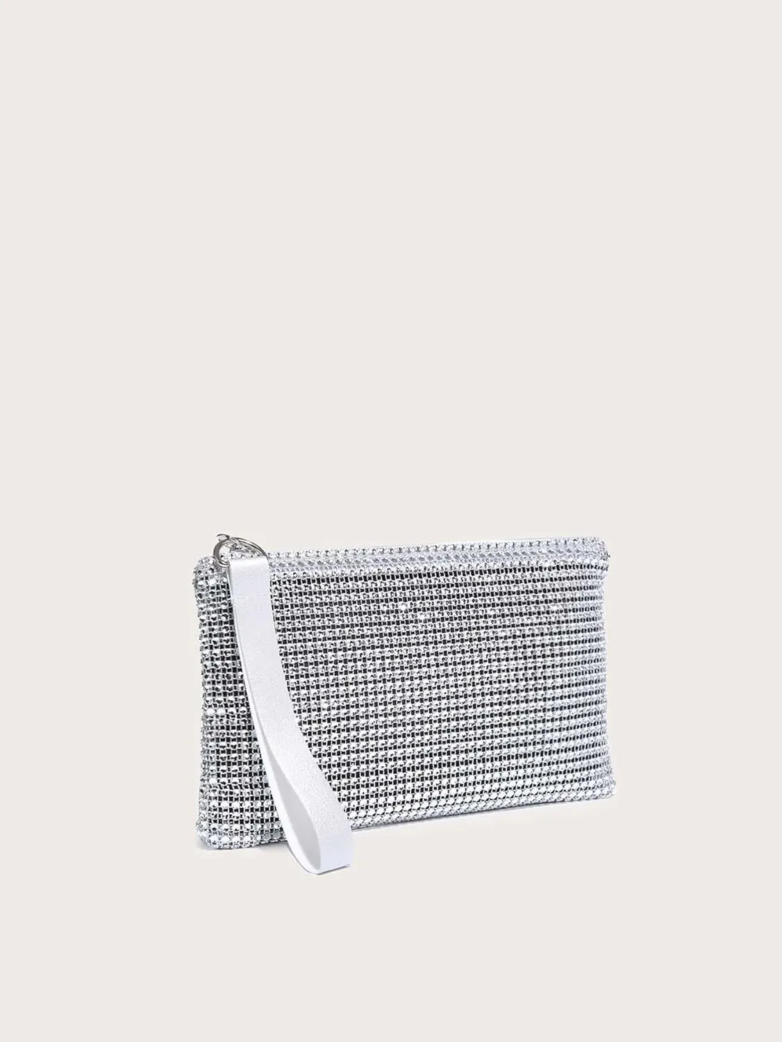 Verdusa Women's Rhinestone Evening Bag Clutch Handbags Glitter Wristlet Purse