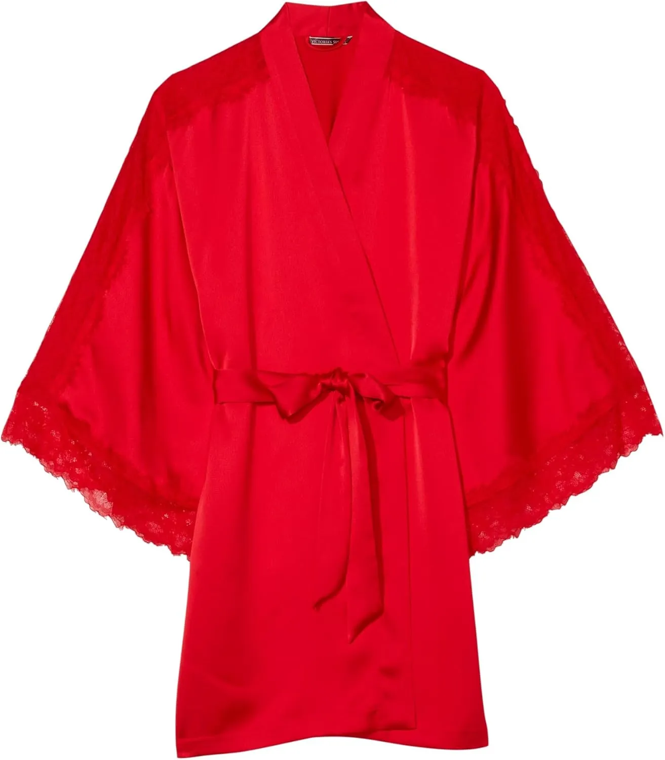 Victoria's Secret Luxe Satin Jacquard Lace Inset Robe, Women's Sleepwear (XS-XXL)
