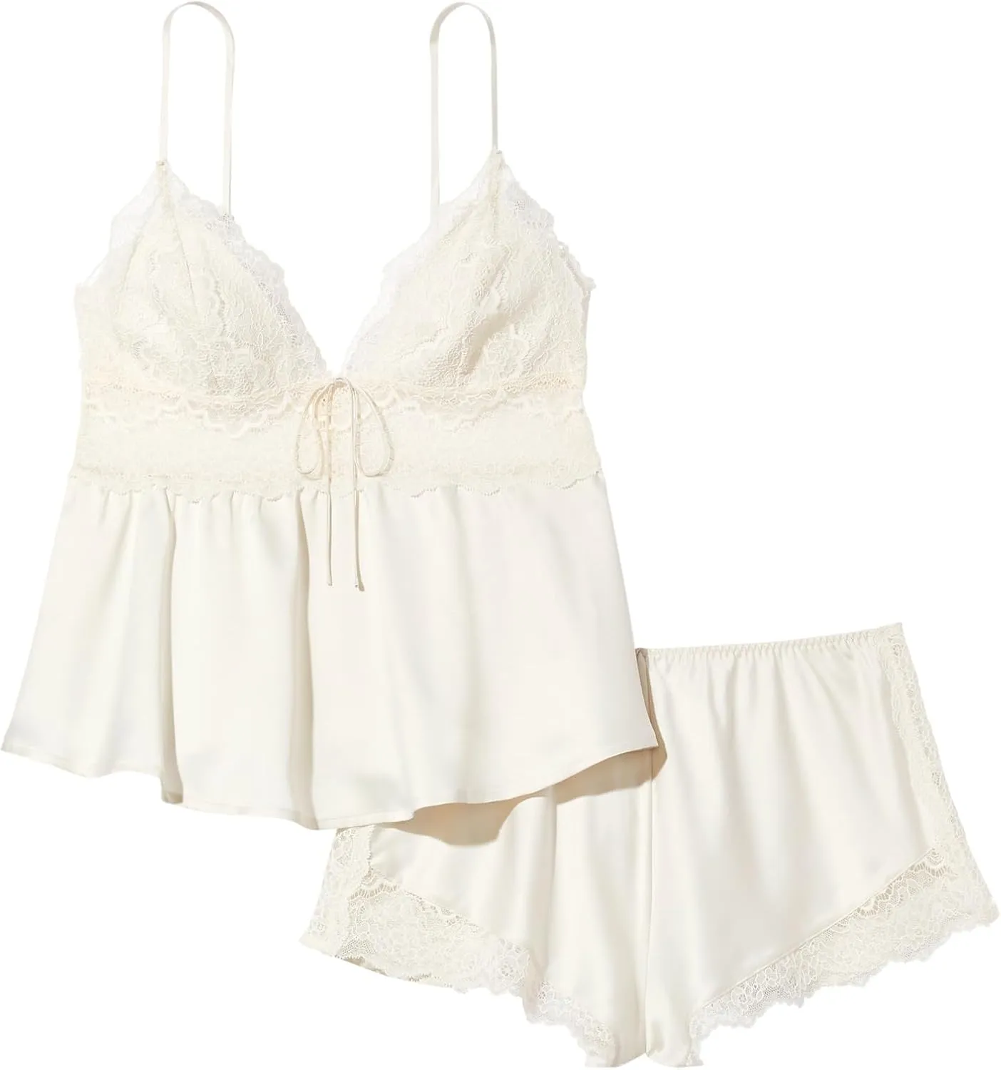 Victoria's Secret Stretch Lace & Satin Cami Set, Women's Sleepwear (XS-XXL)