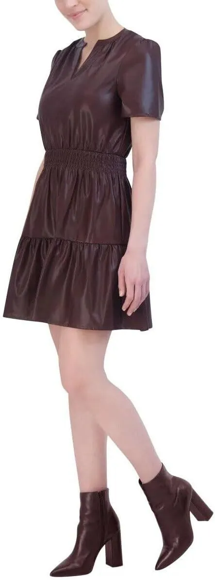 VIGOSS Women's Faux Leather Dress