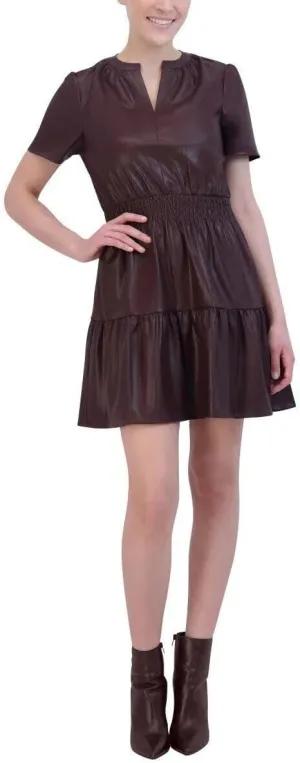 VIGOSS Women's Faux Leather Dress