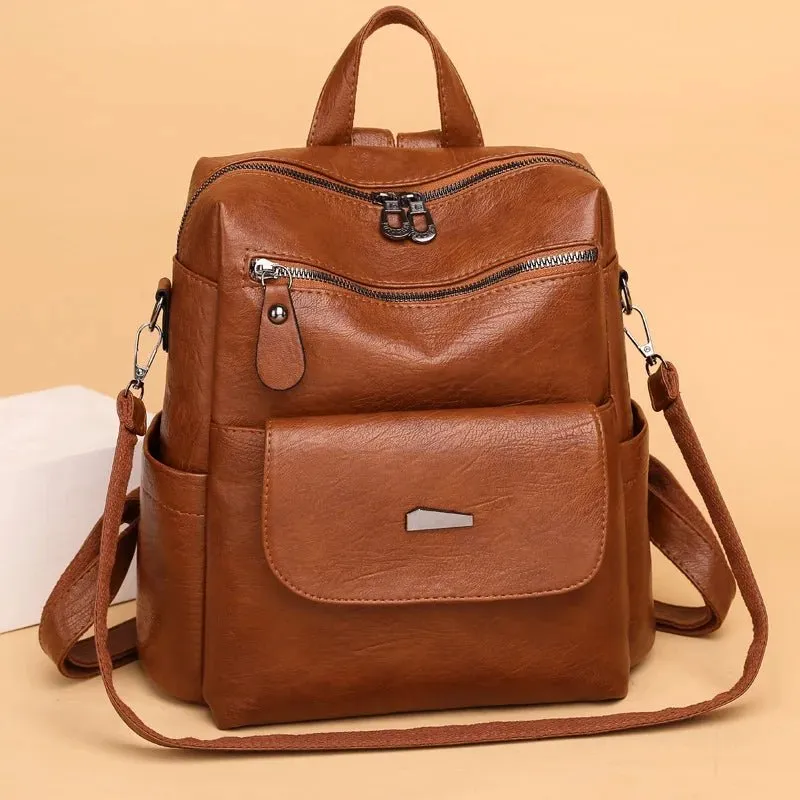 Vintage Women’s Faux Leather Backpack