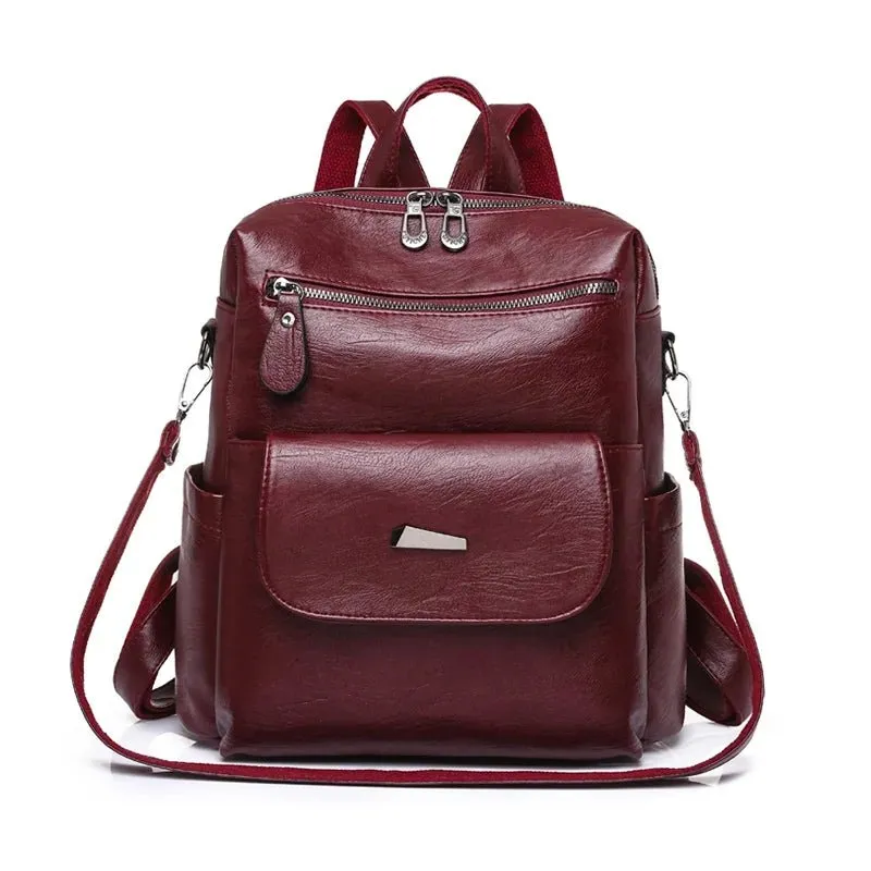 Vintage Women’s Faux Leather Backpack