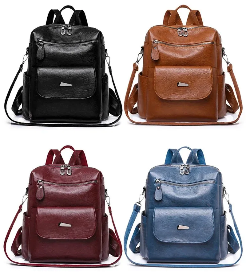 Vintage Women’s Faux Leather Backpack