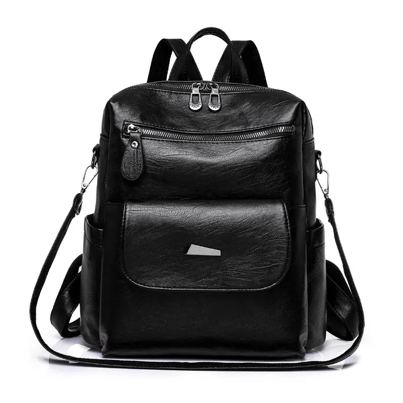 Vintage Women’s Faux Leather Backpack