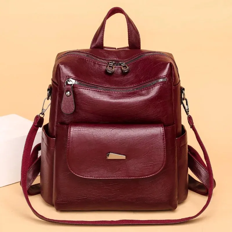 Vintage Women’s Faux Leather Backpack