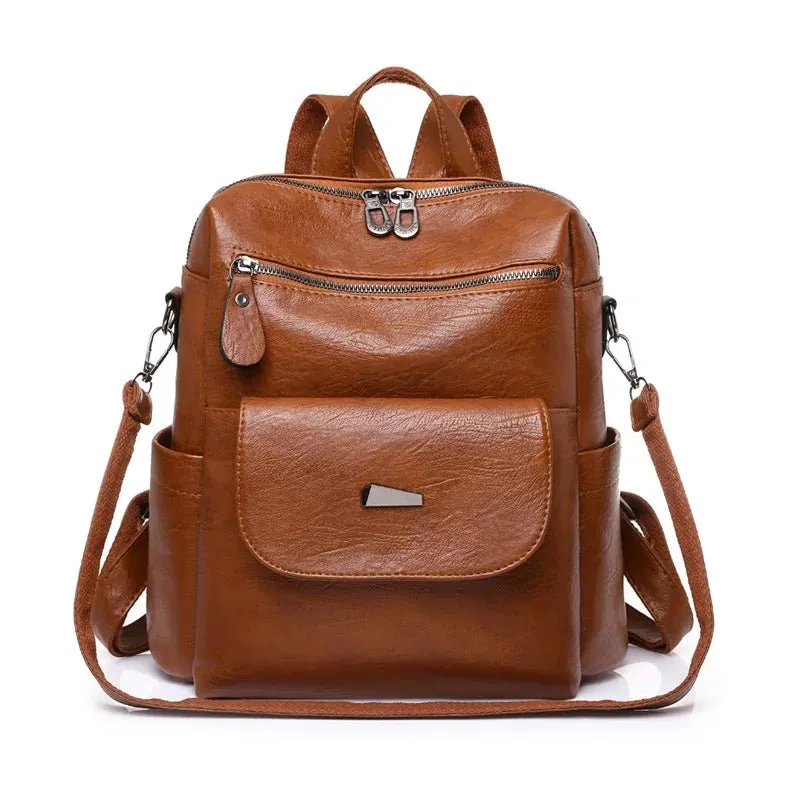 Vintage Women’s Faux Leather Backpack