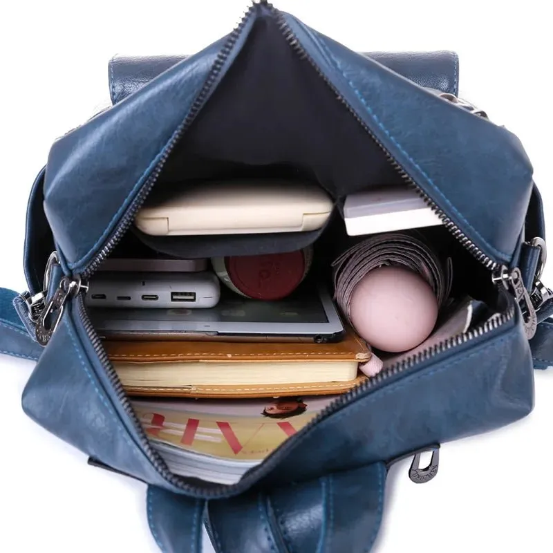 Vintage Women’s Faux Leather Backpack