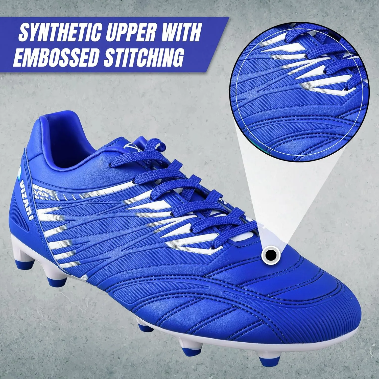 Vizari Valencia Firm Ground Soccer Cleats for Men & Women – Adult Football Shoes with Wide Fit, TPU Studs, Comfortable Design, Size 6.5 to 13 (Unisex)