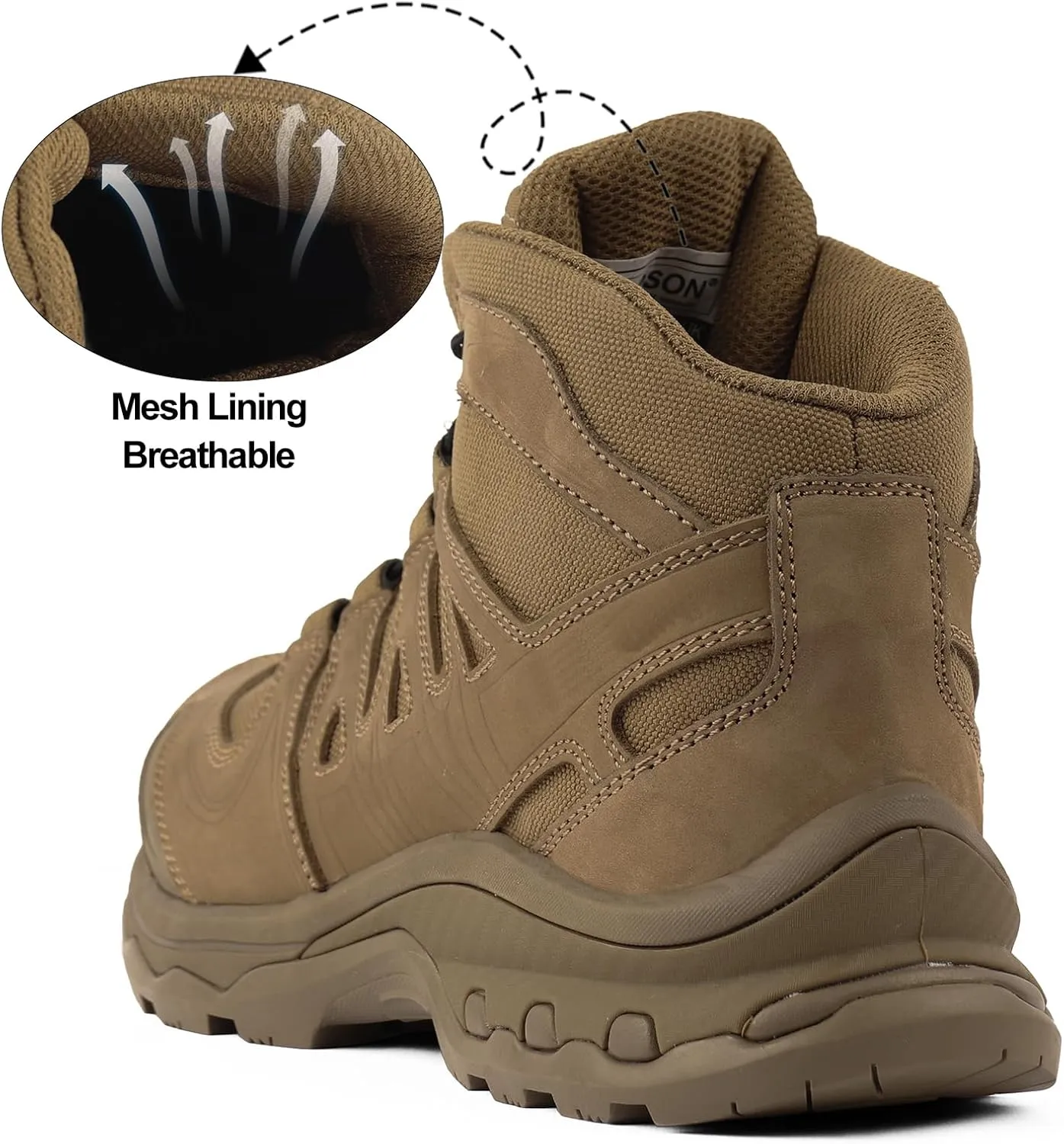 Waterproof Hiking Boots for Men Mid Trekking Shoes Lightweight Backpacking Shoes Mountaineering Outdoor Leather Boots