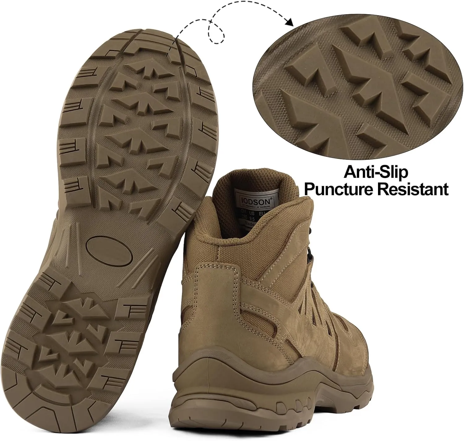 Waterproof Hiking Boots for Men Mid Trekking Shoes Lightweight Backpacking Shoes Mountaineering Outdoor Leather Boots