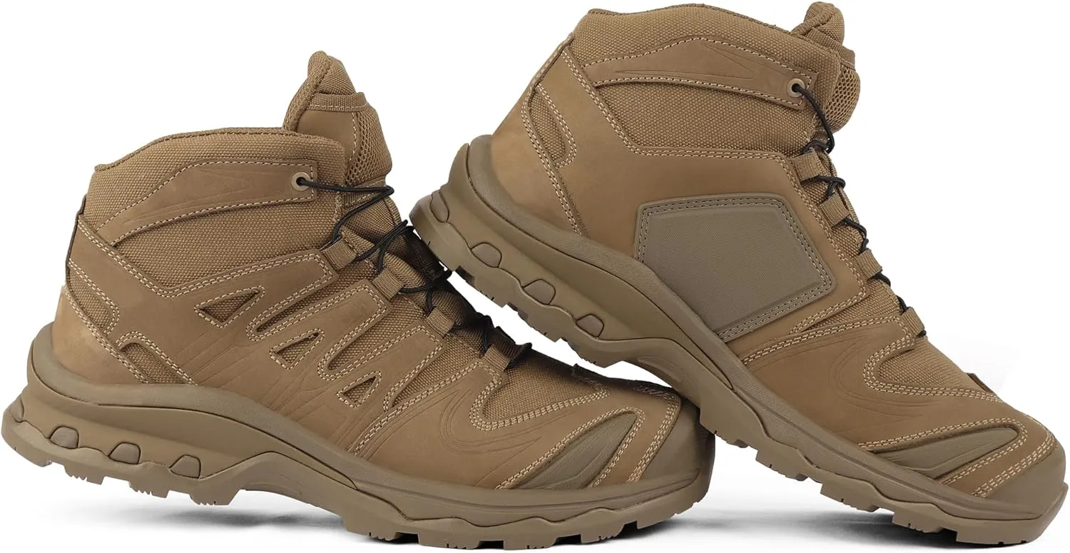 Waterproof Hiking Boots for Men Mid Trekking Shoes Lightweight Backpacking Shoes Mountaineering Outdoor Leather Boots