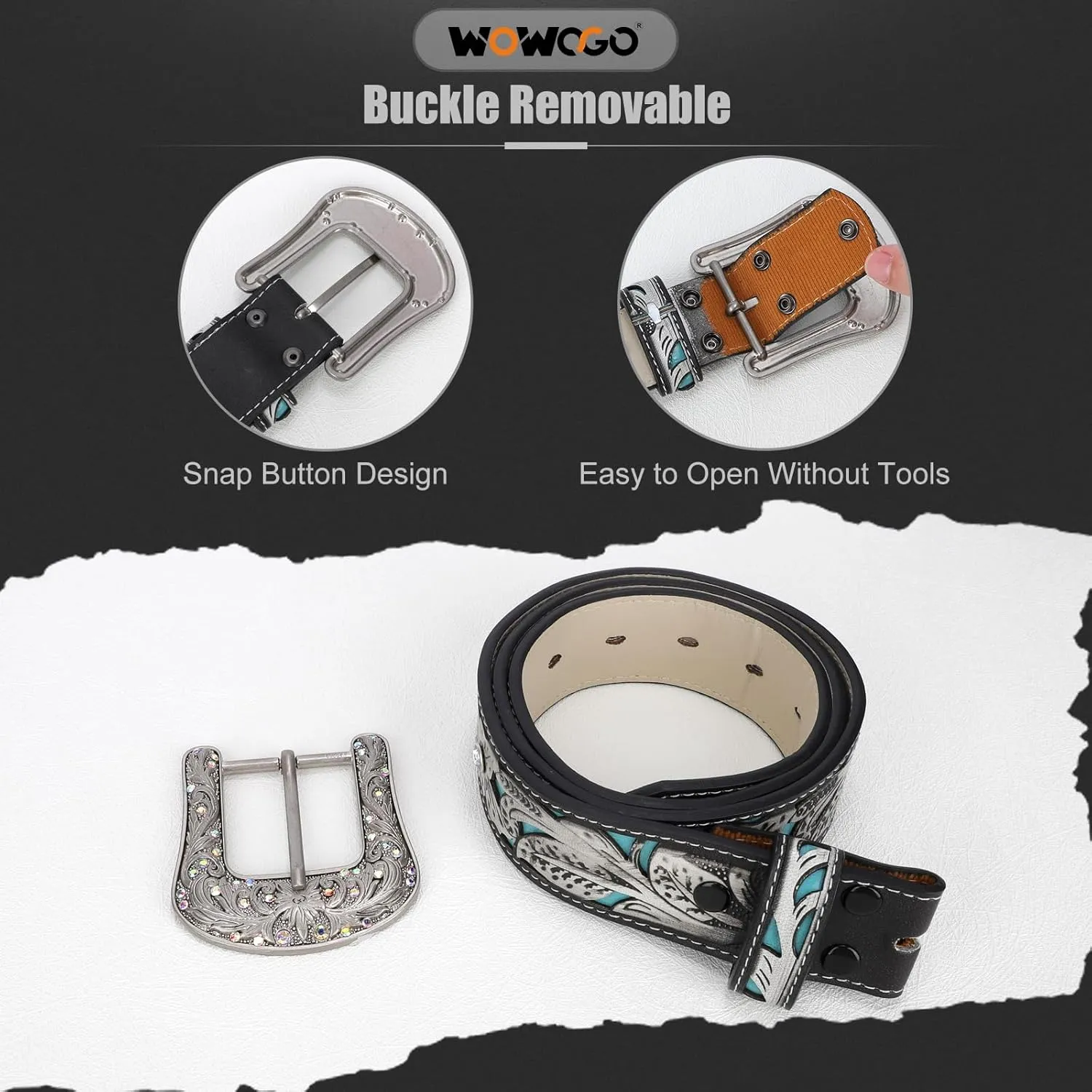 Western Belts for Women Cowgirl Cowboy Country Belt Turquoise Rhinestone Leather Belt Brown Plus Size Belt