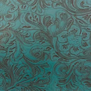 Western Floral PU Faux Leather Vinyl Fabric