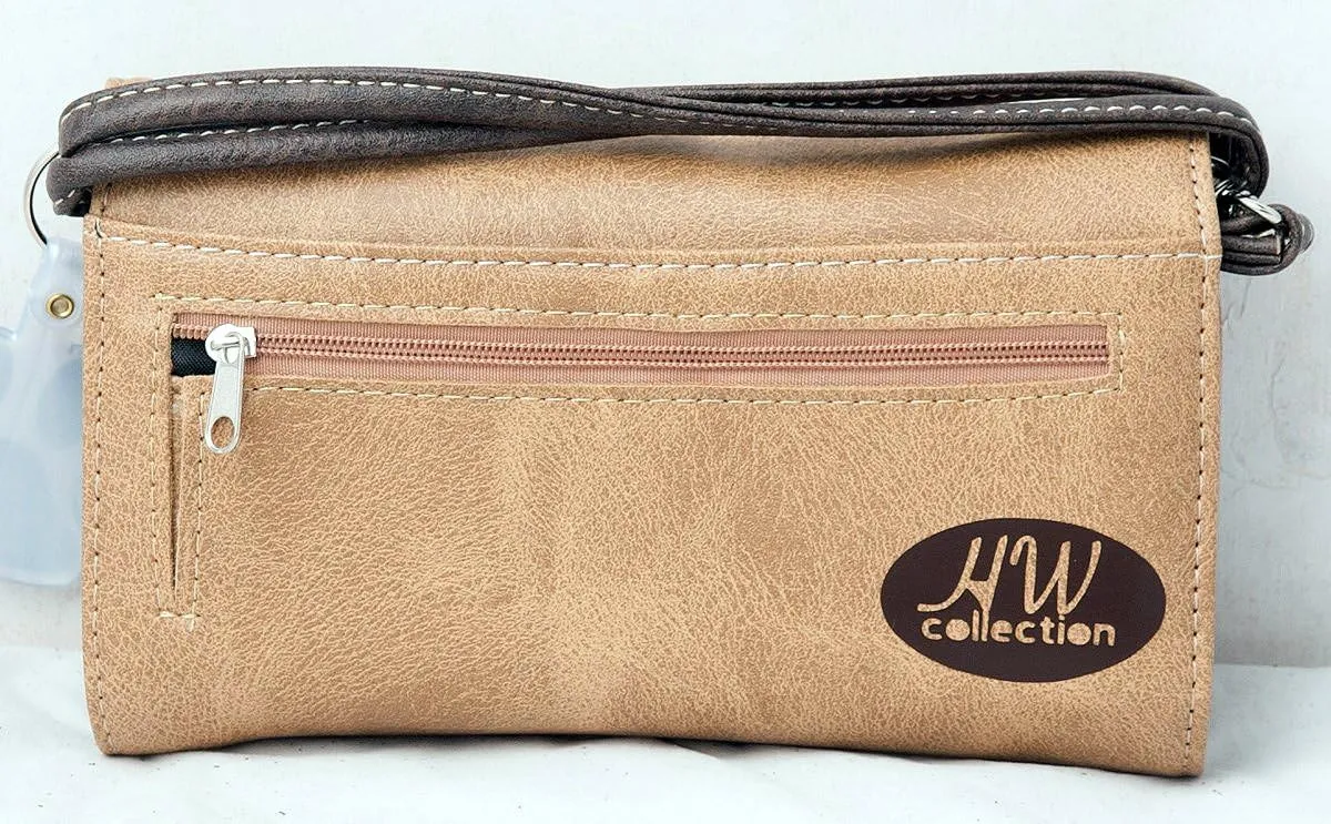 Western Owl Art Heart Crossbody Wristlet Clutch Wallet