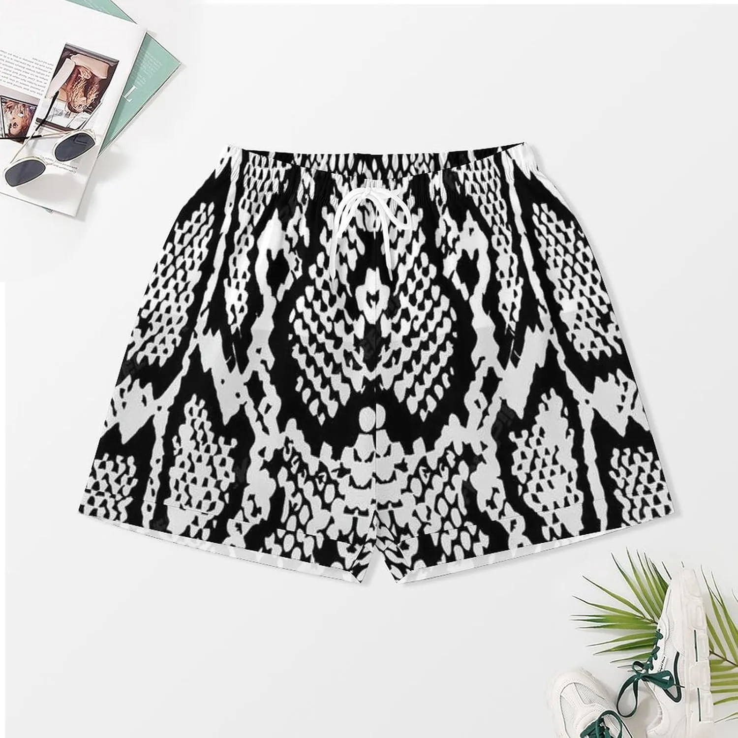 Women 2-Piece Silky Sleepwear Shorts and Button Down Short Sleeve Top