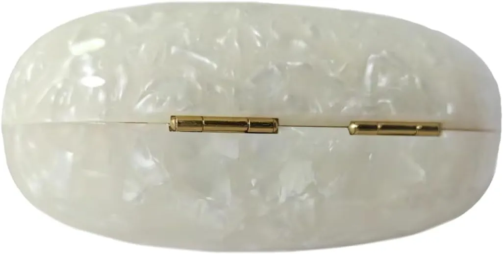 Women Acrylic Evening Clutch Bag Glitter Marble Purse Chain Shoulder Crossbody Bag for Party Prom Cocktail Wedding