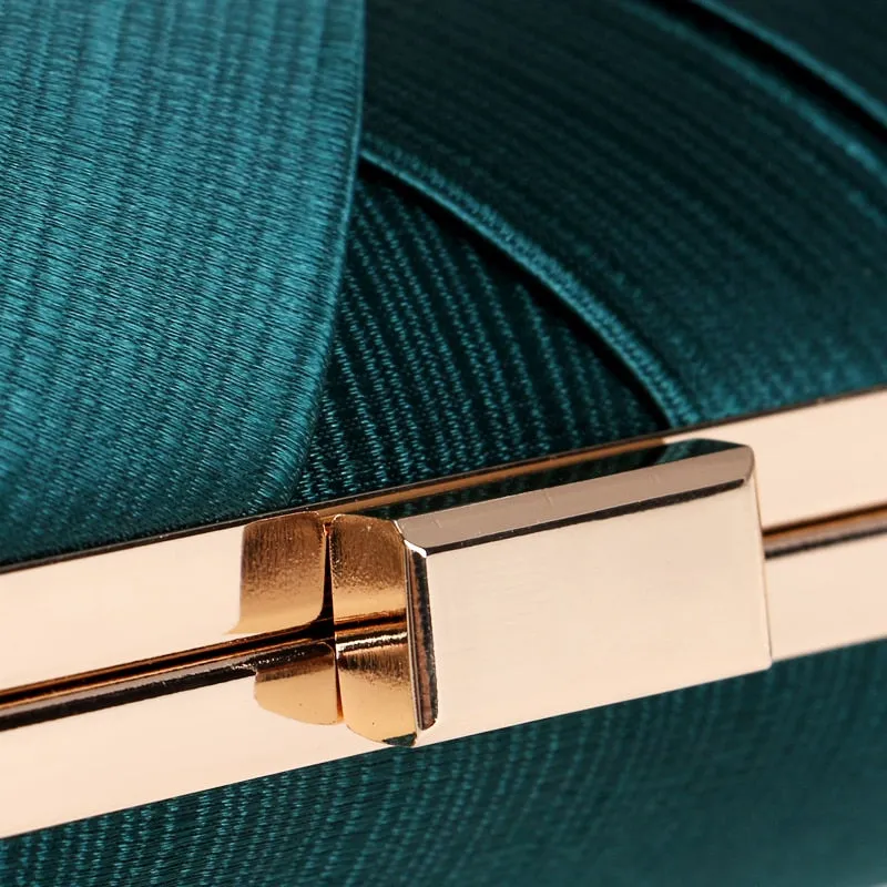 Women Clutch Bags Tassel Golden Satin