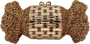 Women Cute Candy Rhinestone Wedding Evening Bag Shinny Crystal Diamond Clutch Purse for Prom Party Cocktail Dating