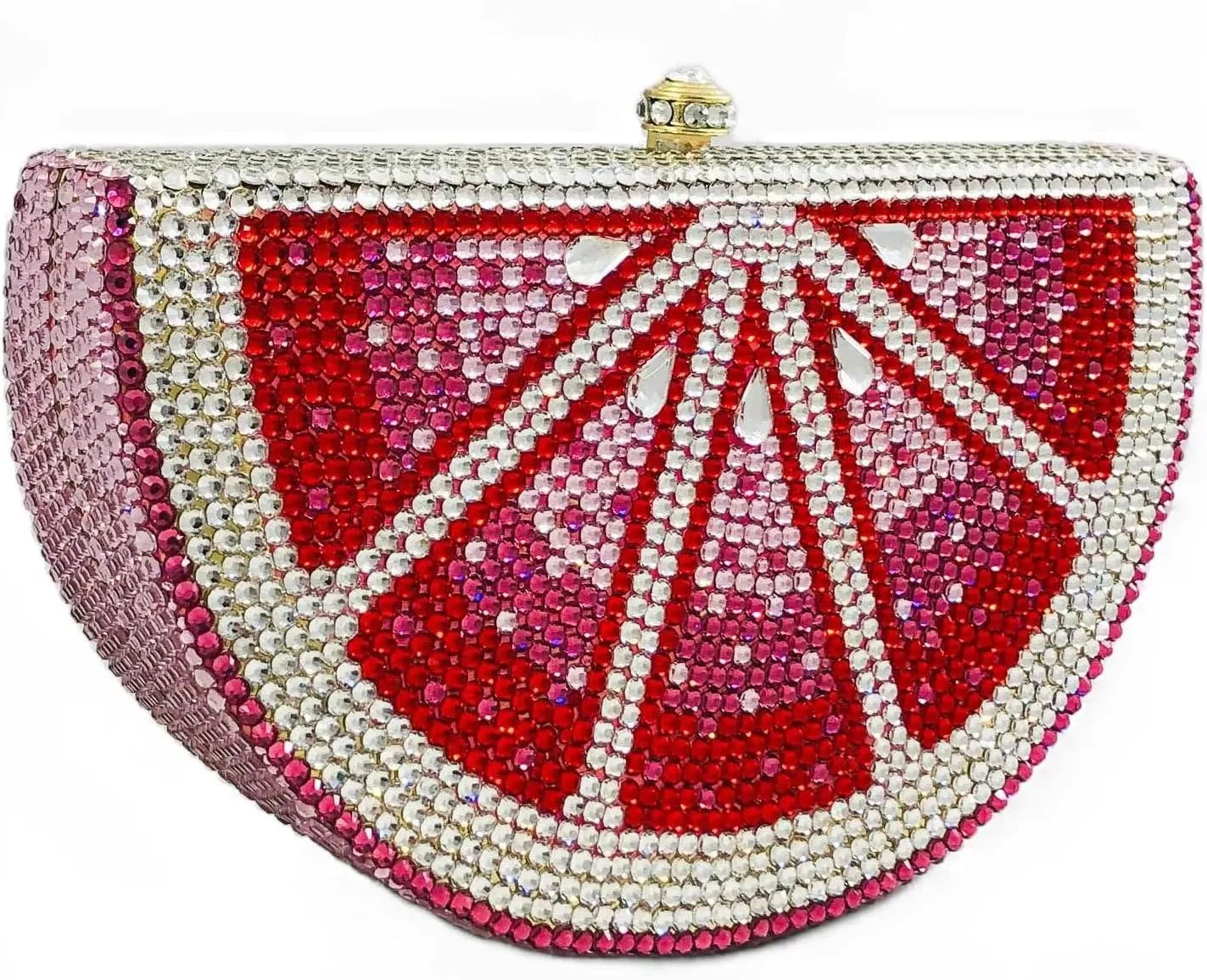 Women Cute Fruit Evening Clutch Sparkling Rhinestones Purse Crystal Banquet Prom Shoulder Bag