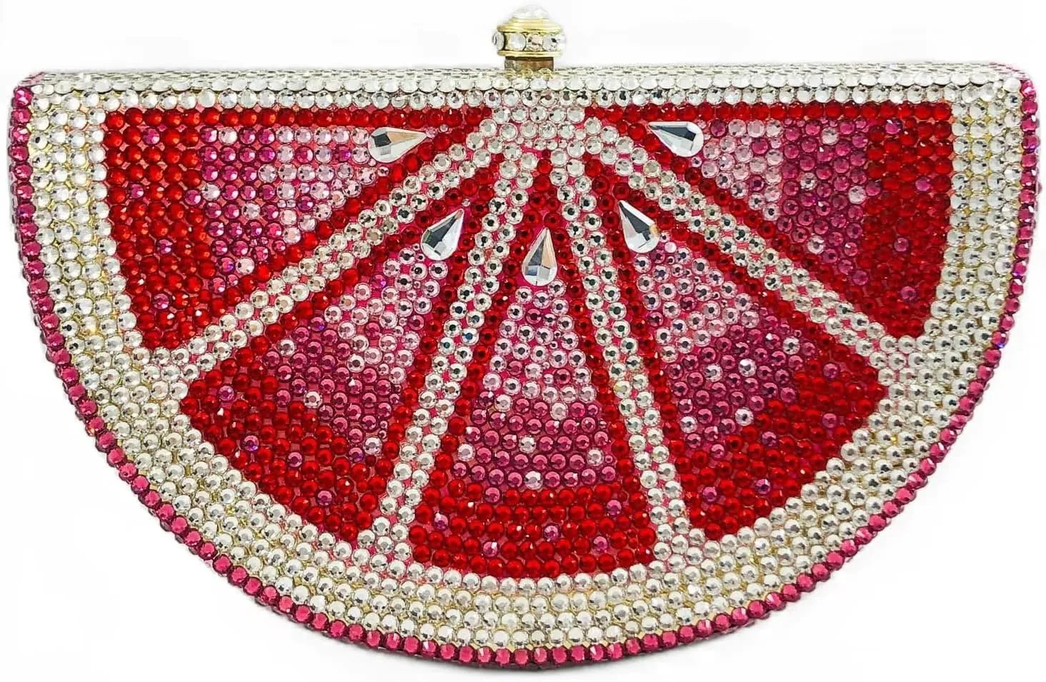 Women Cute Fruit Evening Clutch Sparkling Rhinestones Purse Crystal Banquet Prom Shoulder Bag