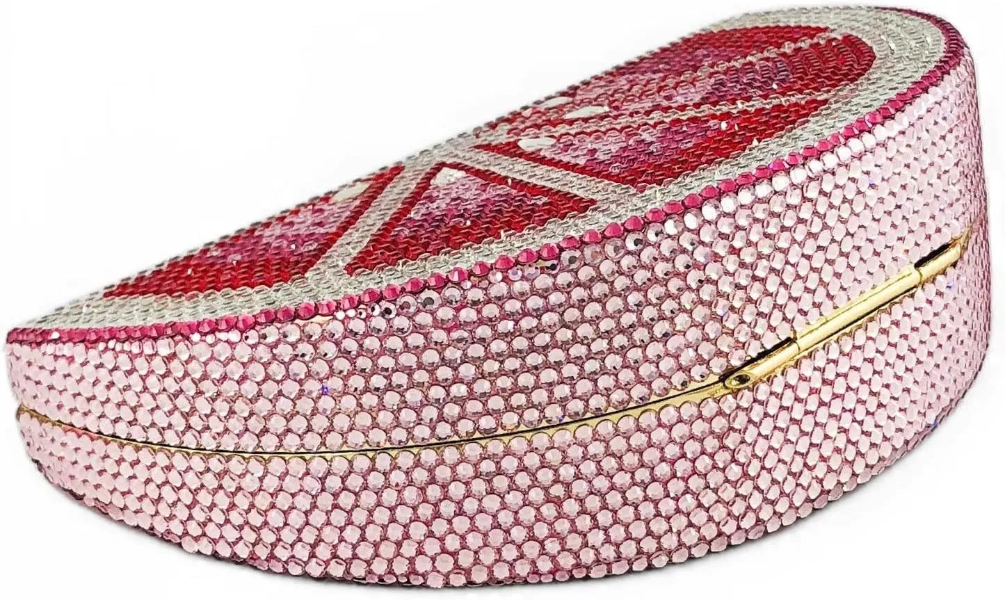 Women Cute Fruit Evening Clutch Sparkling Rhinestones Purse Crystal Banquet Prom Shoulder Bag
