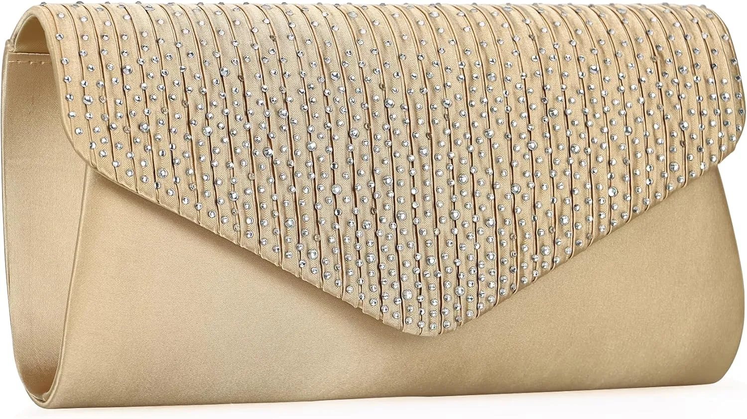 Women Evening Bag Crystal Wedding Clutch Purse Rhinestone Envelope Handbag for Prom Cocktail Party