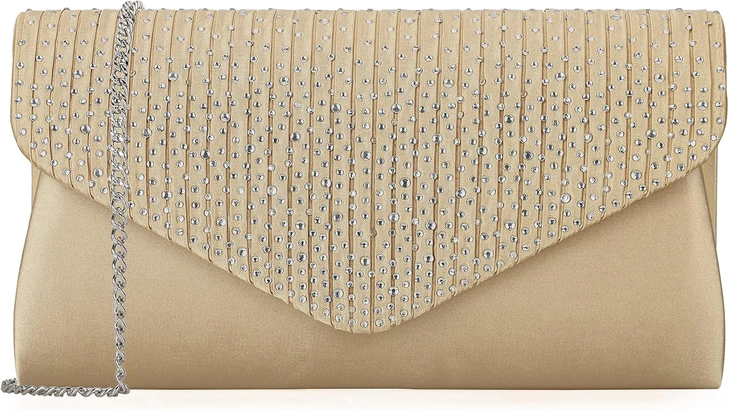 Women Evening Bag Crystal Wedding Clutch Purse Rhinestone Envelope Handbag for Prom Cocktail Party